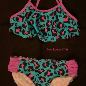 Purple & Black leopard bikini